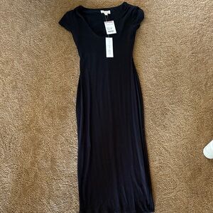 See You Monday Elegant Black Midi Dress